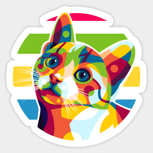 The Cute Cat Portrait Sticker